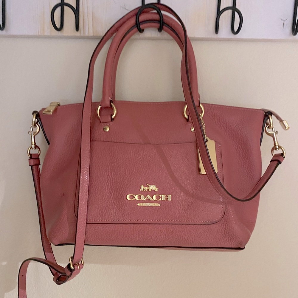 Pink Coach Crossbody Handbag Purse 🌿